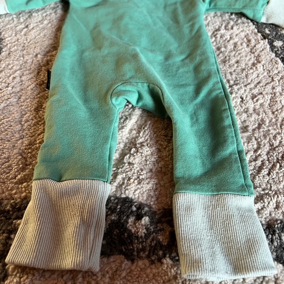 Little Bipsy, Green 2 Way Zipper Romper, 0-3 Months - Picture 5 of 8